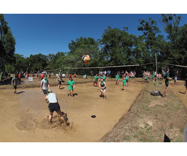 Group image of students playing oozeball.